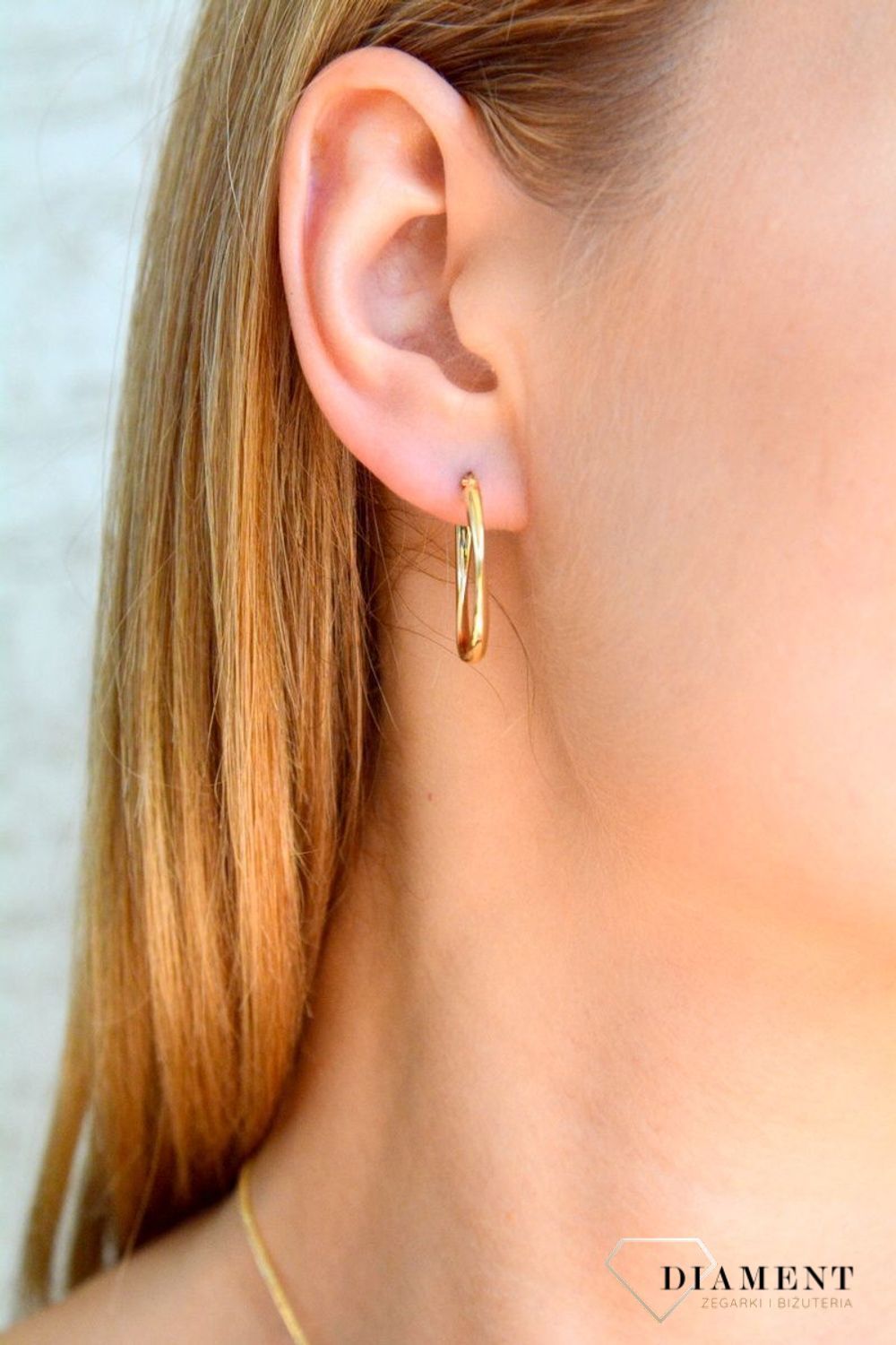 Złote kolczyki damskie 375 kółeczka gładkie 1,9 cm KL 5730G 375.jpg